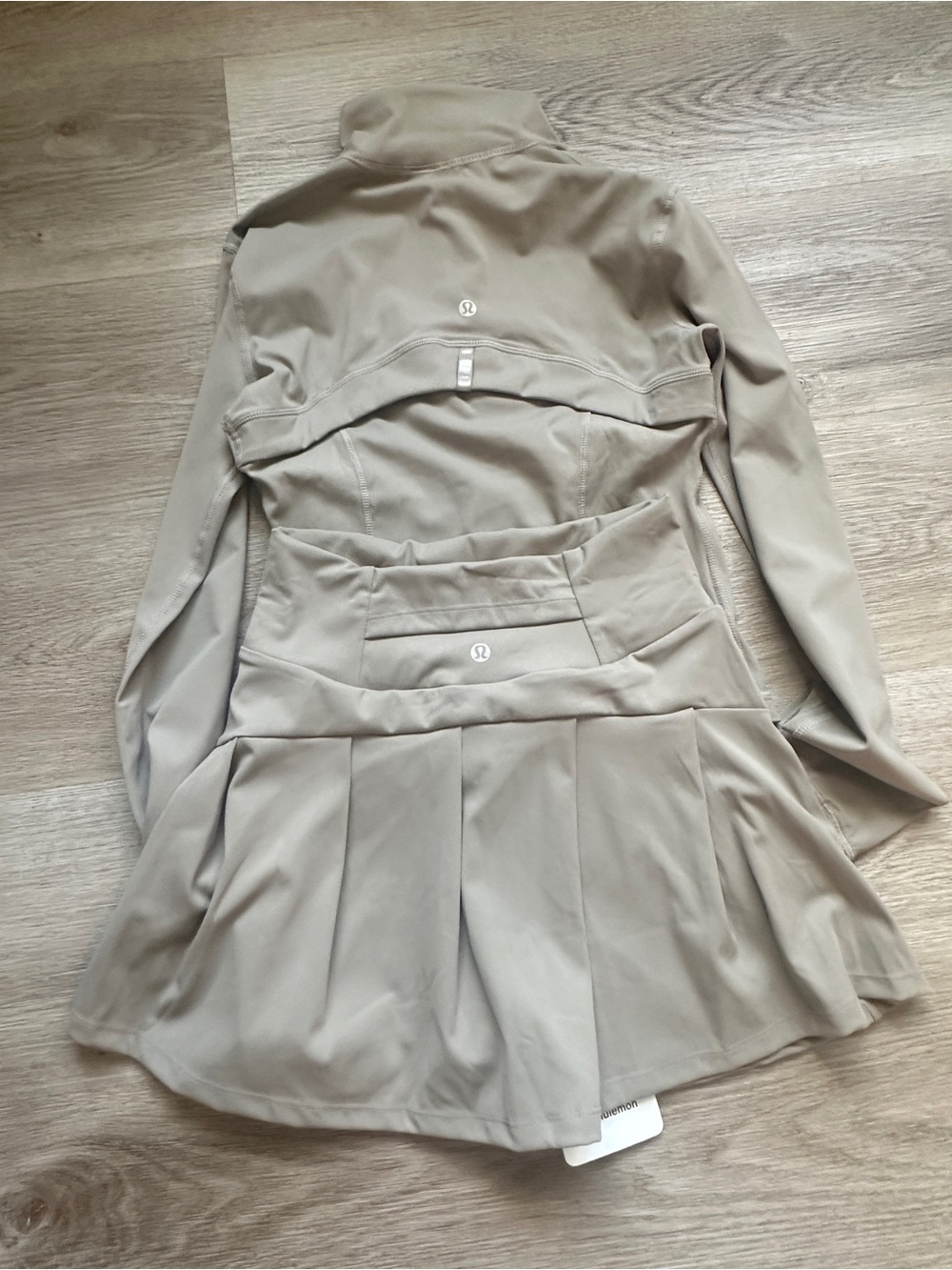 lululemon athletica Women's Beige Skirted Trench-Style Active Jacket